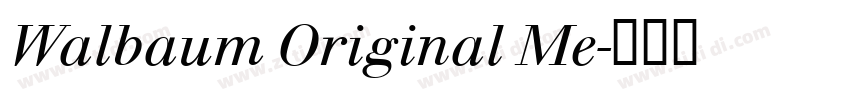 Walbaum Original Me字体转换 Walbaum Original Me字体转换